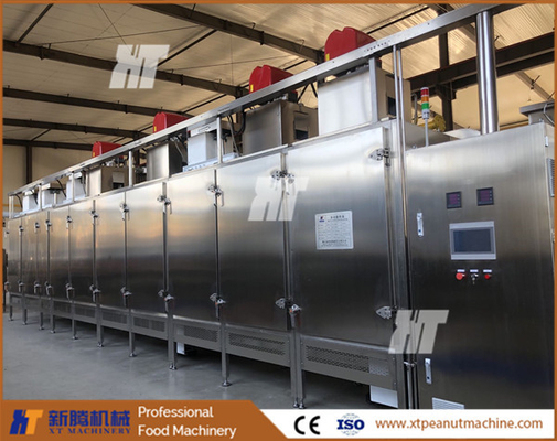Bom preço. Máquina de torrefação de nozes SUS304 de grau alimentício Máquina comercial contínua de torrefação de amendoim on-line