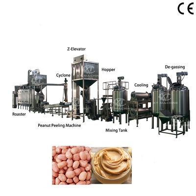 Bom preço. 500kg/h-1000kg/h Peanut Butter Production Line with 200-300 Meshes Fineness for Roasting and Blanching on-line