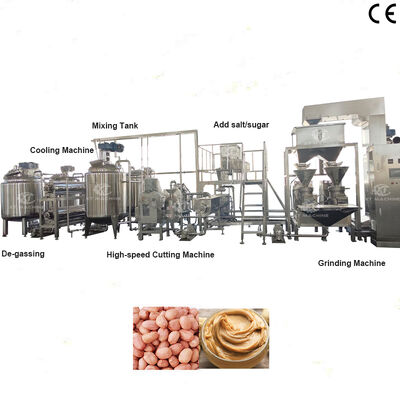 Bom preço. 500kg/h-1000kg/h Peanut Butter Production Line with 200-300 Meshes Fineness for Roasting and Blanching on-line