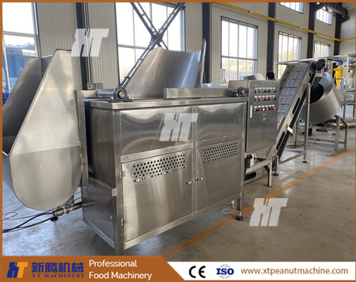 Bom preço. Máquina de fritar amendoim 304 grau alimentício Máquina de fritar ervilhas verdes Linha de produção 300 kg/h on-line