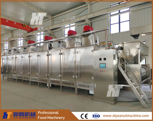 Máquina de torrefação industrial de nozes Forno de nozes contínuas Amêndoas Nozes de caju Nozes de avelã