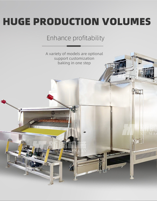 Segurança dos alimentos Nozes contínuas Forno de assar nozes 2000 kg/h
