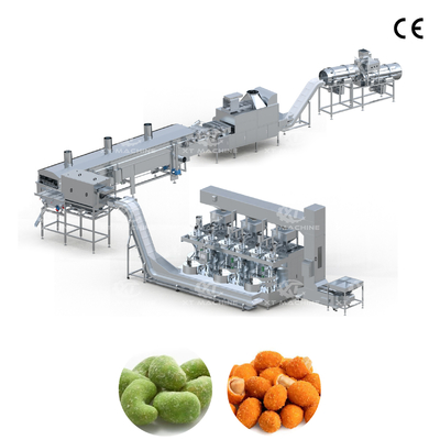 Bom preço. Linha de produção de revestimento avançado de amendoim, frita e aromatizante, totalmente automatizada, para uma produção de alta qualidade consistente de 700-800 kg/h on-line