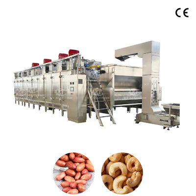 Roaster contínuo de frutos secos com potência de refrigeração