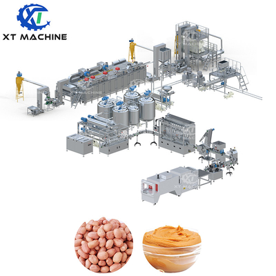 Máquina de corte de amendoim de alta velocidade de grande capacidade Linha de produção de manteiga de amendoim Moedor de pasta de gergelim