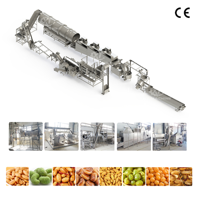 Linha de produção de amendoim frito totalmente automática