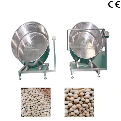 100 kg/h Máquina automática de revestimento por monómeros de doces de amendoim Equipamento rotativo de revestimento