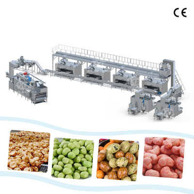 Bom preço. Linha de produção de revestimento e torrefação de amendoim de alta eficiência Plano de processamento de torrefação de alimentos on-line