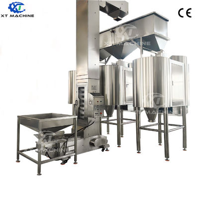 Máquina de branqueamento de ar de amendoim / pistache / avelã totalmente automática com eficiência de 98% e capacidade de 1000 kg / h para processamento industrial