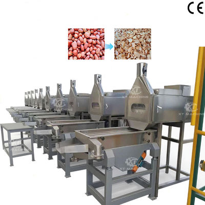 Descascador de amendoim com controle PLC em aço inoxidável com capacidade de 800-1000kg/h para processamento de amendoim