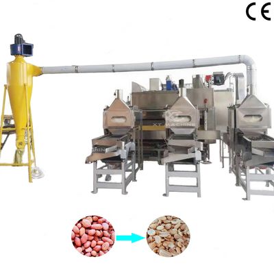 Bom preço. 800-1000 kg Máquina de blanqueamento de nozes divididas Máquina de descascar amendoim assado on-line
