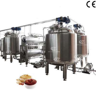 Bom preço. Tanque de mistura com aquecimento e isolamento de capacidade de processamento personalizada de volume de 400L para manteiga de amêndoa e manteiga de amendoim on-line