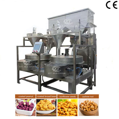 SUS304 Máquina de fabricação de snacks de frutos secos revestidos por PLC com capacidade de processamento de 500-1000 kg/h