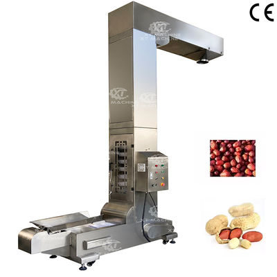 Transportador Elevador Tipo Z SUS304 1000kg/h para Processamento de Amendoim