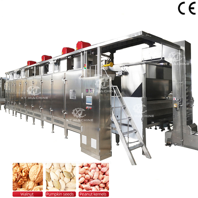 Bom preço. Máquina de Torrefação Contínua de Nozes 500-2000kg/h Controle PLC 220V/380V on-line
