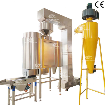 500 kg/h Máquina de blanqueamento de amendoim a ar Máquina de descascar nozes de aço inoxidável