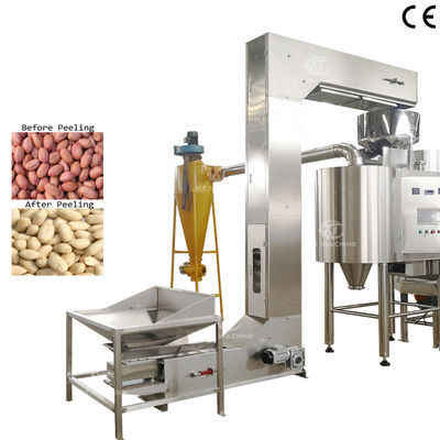 Bom preço. Máquina de blanqueamento de amendoim de qualidade alimentar com capacidade de 500 kg/h Máquina de descascar avelãs com alta taxa de blanqueamento on-line
