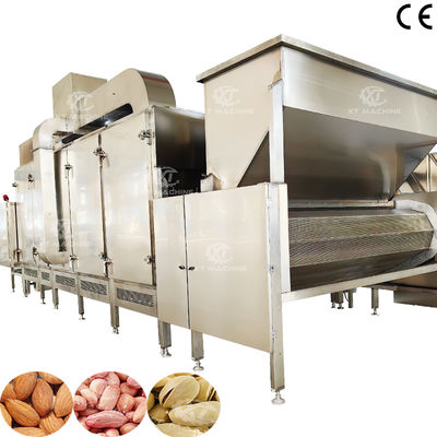 Máquina Contínua Multifuncional para Torrefação de Nozes de 300kg/h-500kg/h Torrador de Castanha de Caju com Controle PLC para Assar