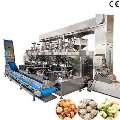 Bom preço. Ovos de amendoim revestidos totalmente automáticos de grande capacidade que fazem a máquina Máquina de revestimento de salgadinhos para nozes on-line