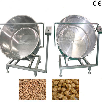 Bom preço. Máquina de revestimento de lote de amendoim de 35-40 kg/lotação com equipamento rotativo de revestimento SUS304 e elevação automática on-line