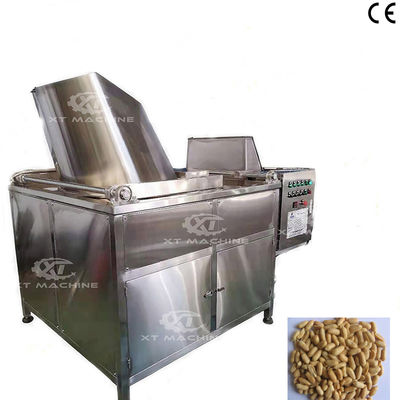 Máquina de fritar de classe alimentar SUS304 para amendoim, caçamba e pão, frigideira para lanches com temperatura regulada