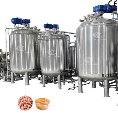 Bom preço. Grade alimentar Máquina de mistura de manteiga de amendoim/manteiga de amêndoas totalmente automática/tanque de desgaseamento/máquina de arrefecimento on-line