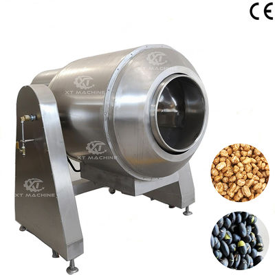 Máquina de revestimento de açúcar totalmente automática comercial Roaster de rolos com capacidade e controlo de temperatura de 80 kg/lote