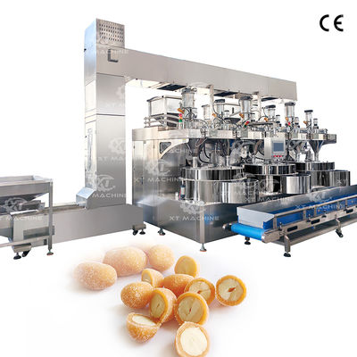 Bom preço. Máquina automática de produção de amendoim revestida de alta eficiência Máquina de revestimento de castanhas de caju com aço inoxidável SUS304 on-line