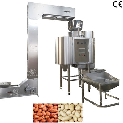 Máquina de descascar amendoim e avelã automática de aço inoxidável de 500kg/h para plantas de processamento de nozes