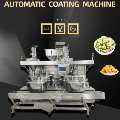 Bom preço. 300-400kg/h Máquina automática de revestimento de pó com controle PLC para fazer amendoins revestidos de wasabi crocantes on-line