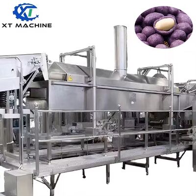 Bom preço. Fritadeira contínua tipo esteira SUS304 para alimentos com controle PLC e capacidade de 500-800kg/h on-line