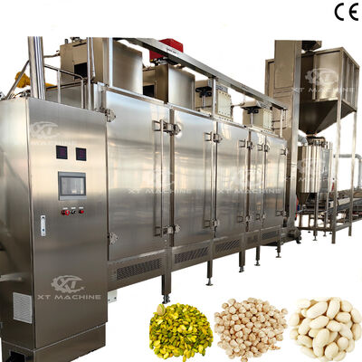 Bom preço. Linha de produção de amendoim branqueado de núcleo inteiro de alta taxa de branqueamento Máquina de descascamento de avelã Alimentação e descarga totalmente automática on-line