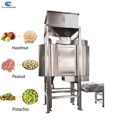 Bom preço. Máquina de blanqueamento de amendoim, avelãs e pistache de alta eficiência de 500-1000 kg/h a ar quente, com uma taxa de descascagem de 98% on-line