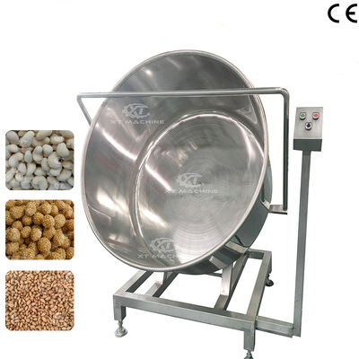Bom preço. Máquina de revestimento de batatas de amendoim totalmente automática de 35-40 kg por lote Equipamento de revestimento de nozes para plantas de processamento de nozes on-line