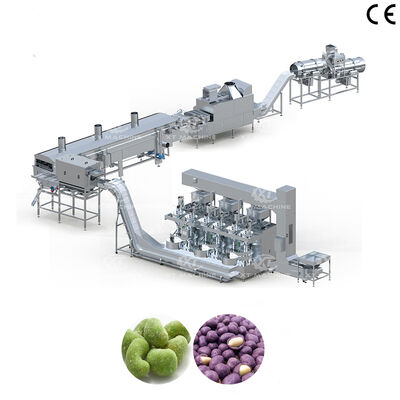 Bom preço. Plantas de processamento de amendoim revestidas de fritura totalmente automática de castanhas de caju Linha de produção de fritura de amêndoas on-line