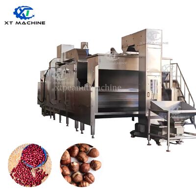 Bom preço. Roaster de nozes de cinto contínuo de aço inoxidável 304 com controle PLC e capacidade de 3000 kg/h para torrefação de amendoim/sementes/amendoim/cacheu on-line