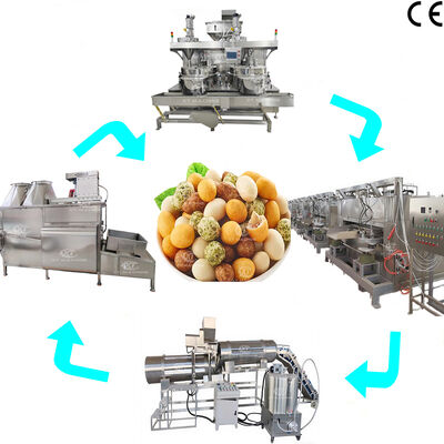 Bom preço. Linha industrial para cobrir, escovar e temperar amendoim de casca de peixe, equipamento para queimar amendoim e nozes on-line
