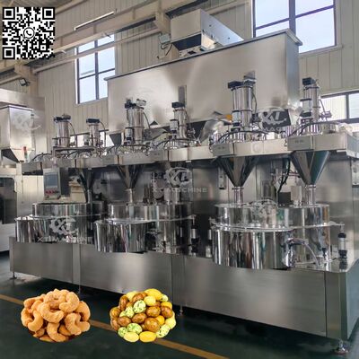 Bom preço. Máquina automática de revestimento SUS304 controlada por PLC para fabricação de feijão branco/Farinha de rosa/Negócio de coco com capacidade de 300-400 kg/h on-line