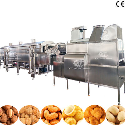 Bom preço. Linha de Produção Automática Completa SUS304 para Revestimento e Fritura de Amendoim com 500-1000kg/h para Fábricas de Processamento de Nozes on-line