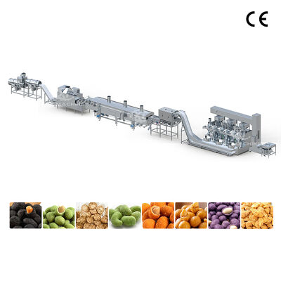 Bom preço. Linha de produção comercial de fritura de amendoim revestida Máquina de processamento de fritura com aço inoxidável 304 on-line