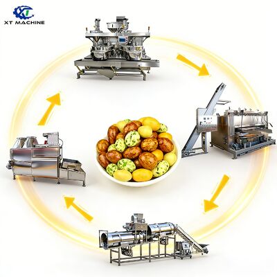 500-1000 kg/h Capacidade SUS304 Máquina de revestimento de amendoim de qualidade alimentar com controlo PLC para o processamento de nozes