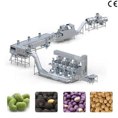 Bom preço. Plantas de processamento de amendoim revestidas de fritura totalmente automática linha de produção de fritura de amêndoas on-line