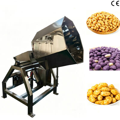 Bom preço. Máquina de tempero de tambor octogonal de fácil operação totalmente automática com capacidade de 200 kg / h para indústria alimentícia de lanches on-line