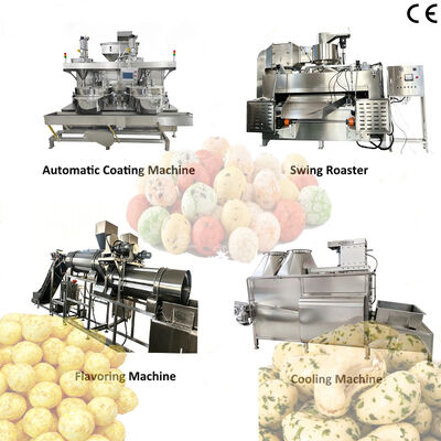 Bom preço. Linha de Produção Personalizável SUS304 200kg/h-500kg/h para Revestimento e Torrefação de Nozes para Processamento Eficiente de Torrefação de Alimentos on-line