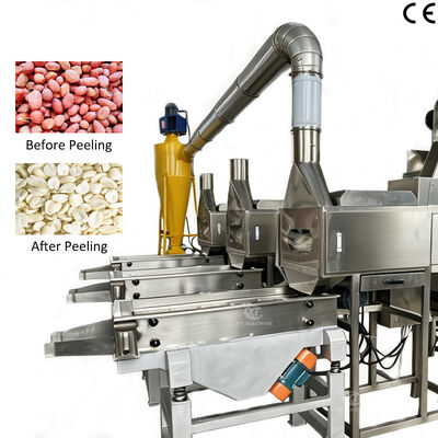 Bom preço. SUS304 1000kg/h-2000kg/h Máquina de corte e branqueamento de amendoim Máquina de descascamento de ar para saída de amendoim branqueado on-line