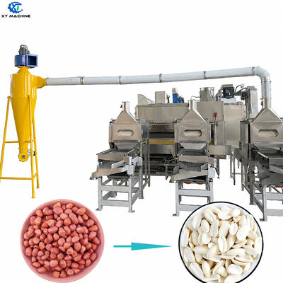 Bom preço. Alta qualidade 1000kg/h-2000kg/h SUS304 Máquina de corte e branqueamento de amendoim para equipamentos de processamento de nozes on-line