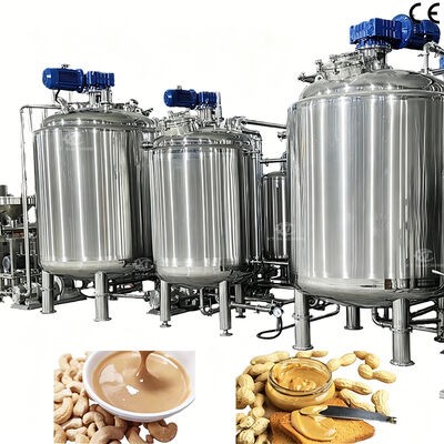 Bom preço. Classe alimentar Máquina de mistura automática completa de manteiga de amendoim/manteiga de amêndoas/tanque de desgaseificação/máquina de arrefecimento on-line