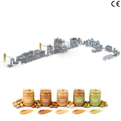 Máquina de fabricação de confitura de amendoim de alta capacidade Linha de produção de manteiga de amêndoas de castanha de caju com 1000 kg/h-2000 kg/h Plantas de processamento de manteiga de nozes