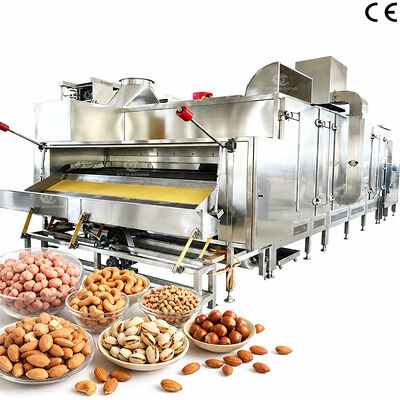 300 kg/h-1000 kg/h personalizável Tipo de Cintura Contínua Nozes Máquina de Torrada Forno de Forno Comercial com Painel de Controle PLC