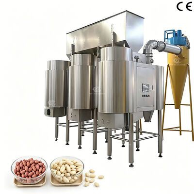 Máquina de blanqueamento de amendoim de avelã totalmente automática de alta taxa de branqueamento Peeler de ar pneumático com aço inoxidável 304 de qualidade alimentar